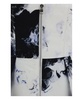 Mini White and Black Dress with All-Over Chiaroscuro Print in Polyfaille Woman