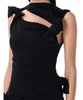 Black Tie-Up Dress with Asymmetric Hem
