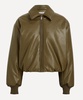 Khaki Coated Bomber Jacket