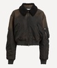 Furry Collar Bomber Jacket
