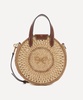 Raffia Small Round Bow Tote Bag