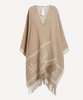 Hilde Jacquard Logo-Decorated Wool Poncho