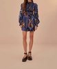 pietra floral mini dress in black