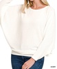 cala drop shoulder sweater in cream
