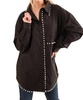 you are extraordinary button down shirt in black