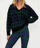 joey sweater in wintergreen plaid