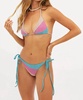 olive bikini top in aquamarine colorblock