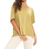 shaw notch neck vintage wash tee in martini olive