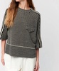 kados check sweater in black/beige