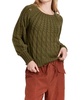 paulette cable knit sweater in vineyard