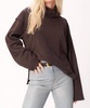 nicola funnel neck sweatshirt in black brown
