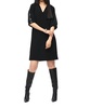 cutaway slit minimalist dress in black