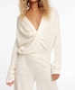 lyr surplice sweater in coconut