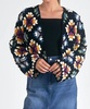 cardigan crochet sweater in multi