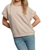 ribbed knit top in mocha