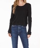 crewneck pullover cable knit in black