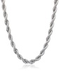 Amazon Essentials Stainless Steel 6MM Rope Chain Necklace, 18" or 24" (previously Amazon Collection)