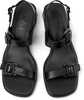 Black Leather Sandals for Women.