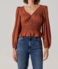 wilette top in brown