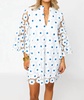 wren ultramarine lace mini dress in white