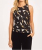 felice precious metal geo sequin top