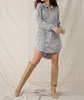 hipster dress in hand painted snake print