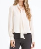 jisenia tie neck blouse in ivory