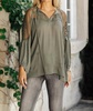 alara embroidered top in sage