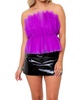 giselle pleated strapless top in iris