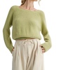 lydia fuzzy sweater in avocado