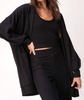 just relax cozy seamed cardigan in black