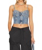 lola denim top in temor