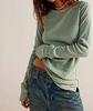 honey b crew neck top in iceberg green
