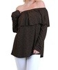 metallic ruffled tunic - plus in copper