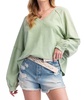 wild terry top in mint