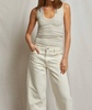 jordan luxe rib u neck tank in oatmeal