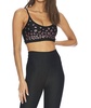 leopard liz top in black
