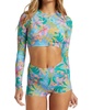 tropic daze crop rashie in multi
