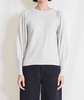 eco dewi puff sleeve crew top in grey