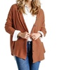 waffle knit cardigan in ginger