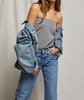 talula rib tube top in heather grey