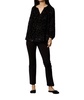 ariana blouse in black leopard fil coupé georgette