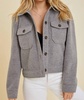 vermont shacket in charcoal