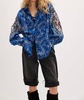 rose bud blouse in cerulean blue