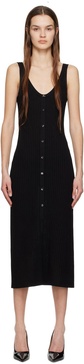 Black Sleeveless Midi Dress