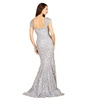Women's Long Bell Sleeve V-Neck Beaded Gown