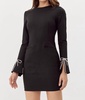carmelia rhinestone cuff dress in black