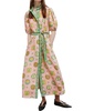 printed porcelain midi dress in pink