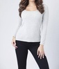 scoop-neck top in gray