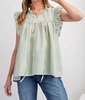bailey babydoll top in sage